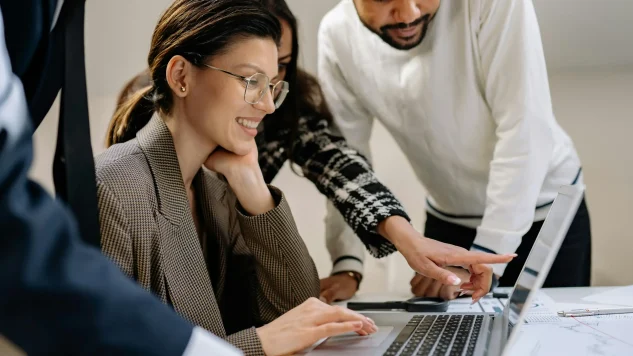 people working in an office